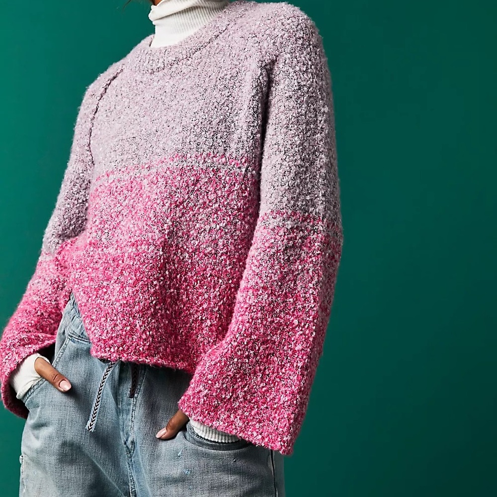 NWOT Free People Dip Dye Sweater